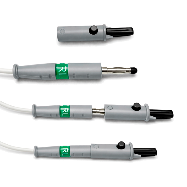 adaptateurs pinces crocodiles pour câbles ecg fiches bananes