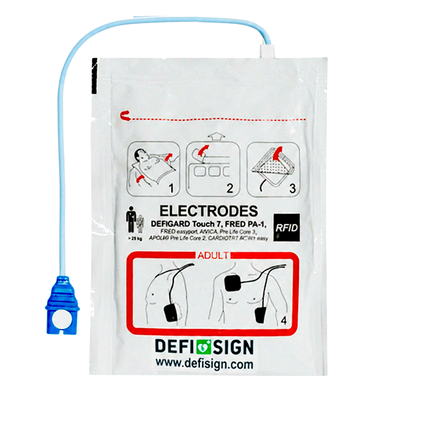 Électrodes adultes pour Schiller Fred PA-1 / Defisign Life