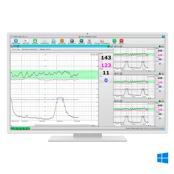 Logiciel Edan MFM-CNS Lite pour cardiotocographes Edan