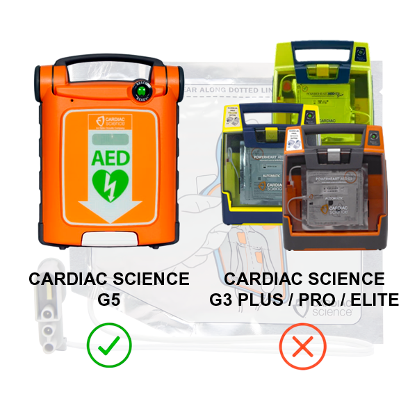electrodes adultes pour cardiac science powerheart g5