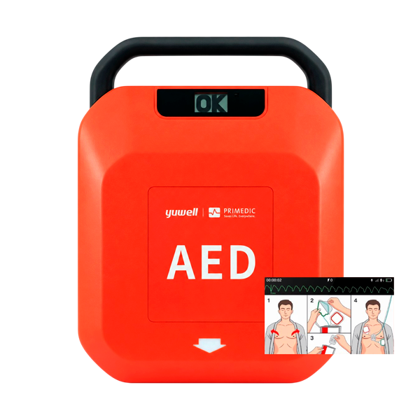 Défibrillateur Primedic HeartSave Y semi-automatique avec écran LCD
