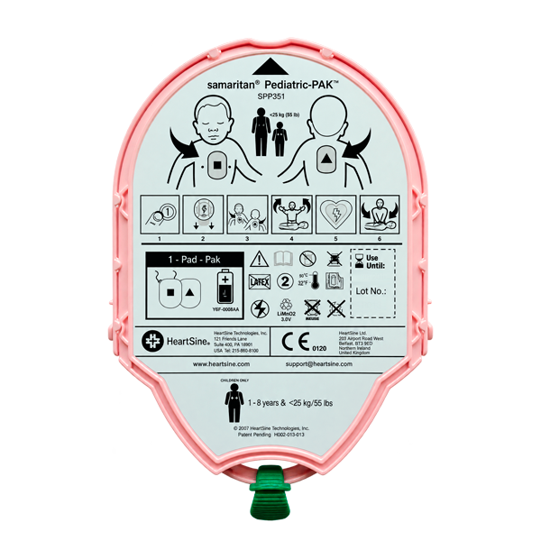 Électrodes pédiatriques + batterie Heartsine Samaritan Pad-Pak