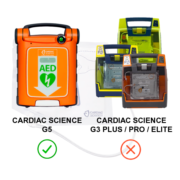 électrodes pédiatriques pour cardiac science powerheart g5